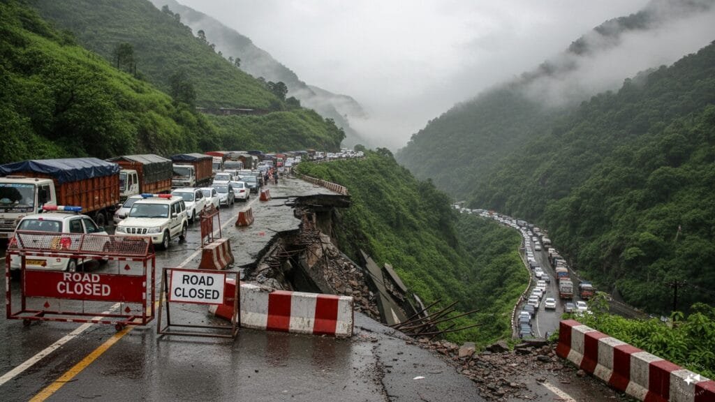 माळशेज घाट मार्ग बंद; पर्यायी रस्त्यावर वाहनांच्या रांगा, हजारो प्रवाशांचा खोळंबा!